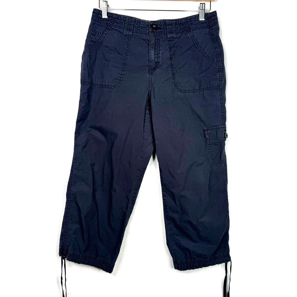 GH Bass & Co Navy Cargo Capri Pants 8